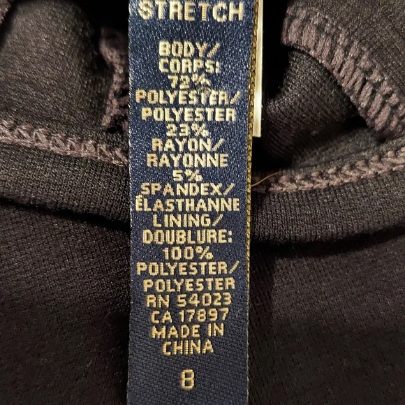 Banana Republic Halter/Tank Skater Styled Dress in Black Stretch Fabric size 8 - Picture 11 of 12